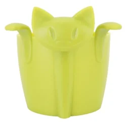 Tefiltre>Hjemmekontor Sød Kat Form Silikone Teinfuser Tesi Filter Tesæt Tilbehør Grøn