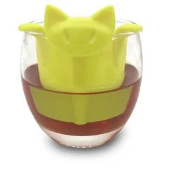 Tefiltre>Hjemmekontor Sød Kat Form Silikone Teinfuser Tesi Filter Tesæt Tilbehør Grøn