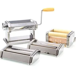 Hjemmelavet pasta- og raviolimaskine med tilbehør - stort sæt Online
