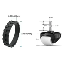 Hjul til iRobot Roomba 500, 600, 700, 800, 900-serien / E5 / E6 / i3 / i6+ Outlet