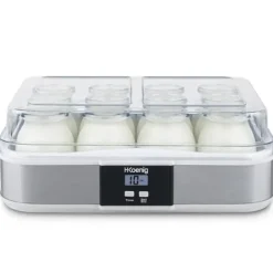 Yogurtmaskiner>HKoeNIG Yoghurtmaskine - ELY120 - Kapacitet 12 bægre à 160 ml - Programmerbar op til 15 timer - 15 W
