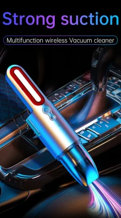 Håndholdt støvsuger til bilen, genopladelig med LED Hot