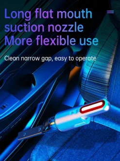Håndholdt støvsuger til bilen, genopladelig med LED Hot