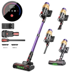 Håndstøvsugere>Håndholdt Støvsuger, Touchscreen Kontrol, HEPA Filtrering,Lilla