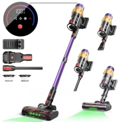 Håndstøvsugere>Håndholdt Støvsuger, Touchscreen Kontrol, HEPA Filtrering,Lilla
