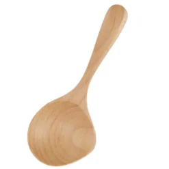 Håndlavede træskeer med høj temperatur, sikker og miljøvenlig træske med langt skaft til køkkenet Discount