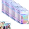 Holografiske poser, holografiske lynlåsposer, 100 lynlåsposer af aluminiumsfolie, genlukkelige flade aluminiumsfolieposer, metalliske poser til festg | CDON Hot
