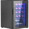 HOMCOM Vinkøleskab til 20 flasker - 53L, 5-18°C kompressorkøler med UV-glasdør, LED-lys. Sort metal Discount
