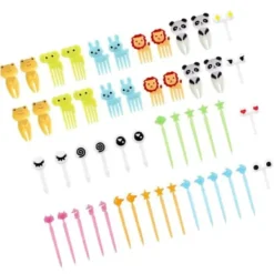 Home tegneserie frugtgaffelsæt - 50 dele søde dyreformede bentobokse til børn Sale