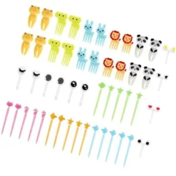 Home tegneserie frugtgaffelsæt - 50 dele søde dyreformede bentobokse til børn Sale