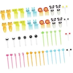 Home tegneserie frugtgaffelsæt - 50 dele søde dyreformede bentobokse til børn Sale