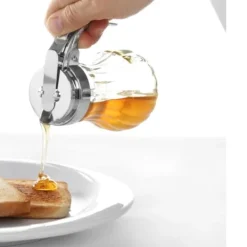 Honningkrukker>Honning dispenser, glas, diameter. 80 mm højde 115 mm - Hendi 452424