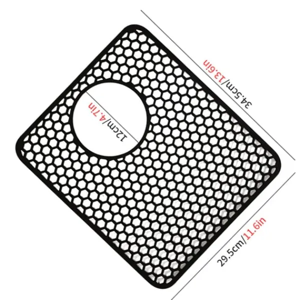 Honningkage-vaskemåtte med sideafløb - Sort Hot