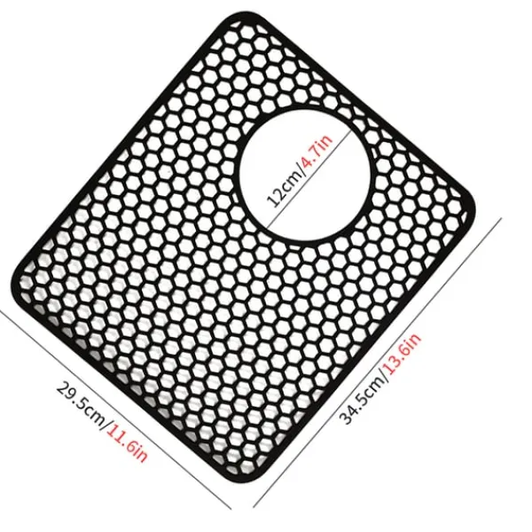 Honningkage-vaskemåtte med sideafløb - Sort Hot