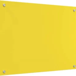 Monteringsfärdiga Kök & Pentryn>Hærdet glas køkken bagvæg - Modern rektangulær design | Størrelse: 80x60x0.6 cm | Farve: Gul