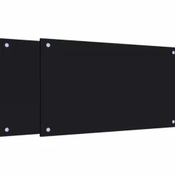 Måtter & Gitter Til Køkkenvaske>Hærdet glas stænkplader 2 stk. 70x40 cm - Pålidelig køkkenbeskyttelse | Farve: Sort