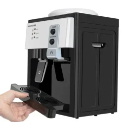 HS-09 vanddispenser til varmt & koldt vand, fritstående topbetjent model, til hjem/kontor, sort New