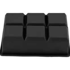 6-hullers silikone terningform - perfekt til chokolade, slik og mere - sort New