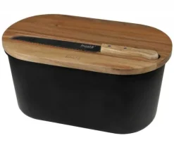 Brødkasser & Brødposer>HUSLA BRØDBAGER MED SKÆREBRÆT OG KNIV 73935