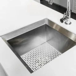 Måtter & Gitter Til Køkkenvaske>Hvid gummimåtte til vasken 33x28 cm