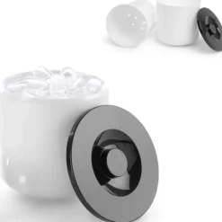 Isspande & Kølere>Hvid isbeholder med sort låg, 5L