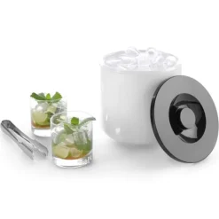 Isspande & Kølere>Hvid isbeholder med sort låg, 5L