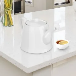 Hvid porcelæns kaffe- og tekande 2 l Clearance