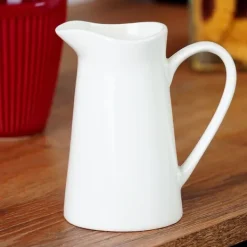 Kaffe- & Tekander>Hvid porcelænsmælkekande 200 ml