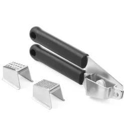 Hvidløgspressere>Hvidløgspresse i rustfrit stål, 2 tykkelser - Hendi 856123