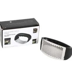 Hvidløgspresse i stål - Hvidløgspressehåndtag - Sort Discount