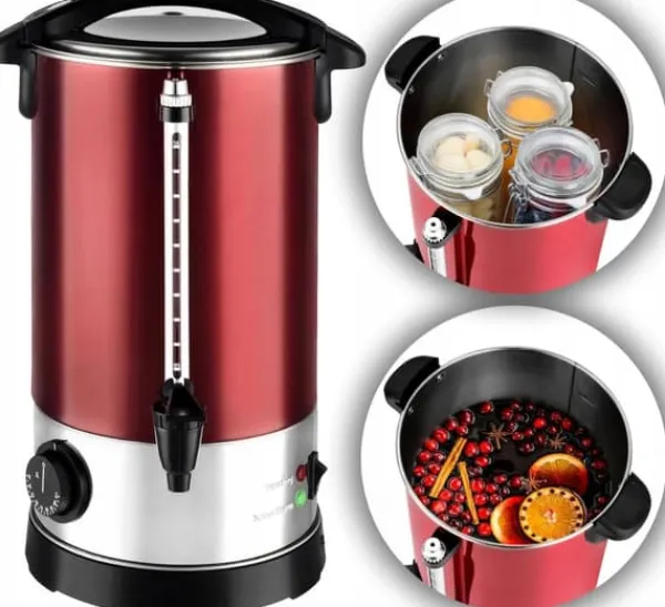 Kopvarmer>2-i-1 AUTOMATISK PASTEURISERENDE VIN- OG ØLKEDEL 6,8L 950W