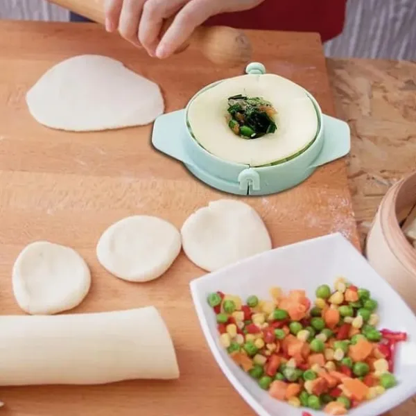 Køkkenforme>2-i-1 DUMPLINGMASKINE CIRKLE Dumplingmaskine ABS-SKÆRER