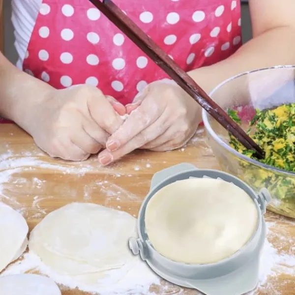Køkkenforme>2-i-1 DUMPLINGMASKINE CIRKLE Dumplingmaskine ABS-SKÆRER