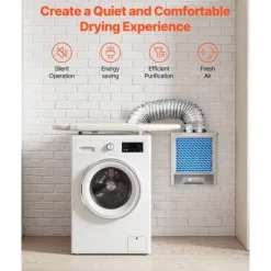 3-i-1 Udluftningssæt til Indendørs Tørretumbler, Vandskuffe, Passer til 99mm Udstødningsport