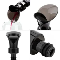 2-i-1 Vinlufter Karaffel Flasketud med Lukning Hot
