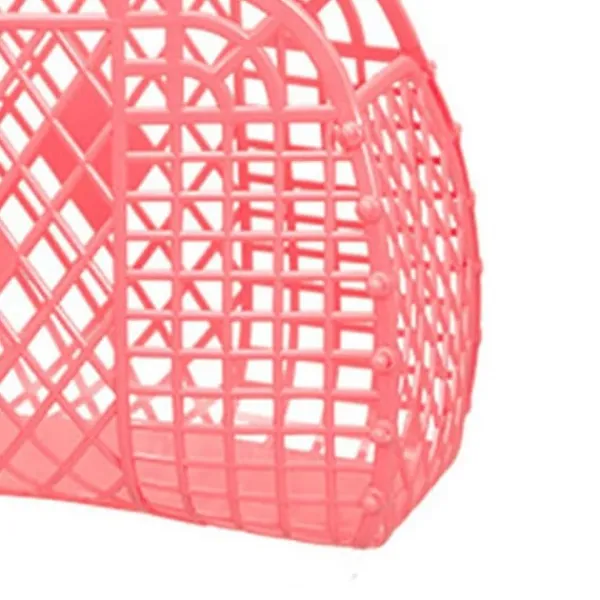 Ihålig förvaringskorg Plast Återanvändbar Bärbar hopfällbar väska för stranden Hemmet Shopping Leksaker Kläder Röd 250x110x220 mm/9.84x4.33x8.66in Best