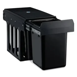 Affaldssorteringsspande>Indbygget affaldsspand, 35.5x25x47 cm, Sort