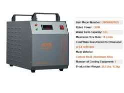 Industriel Vandkøler, 12L Tank, Holdbar Konstruktion af Kulstofstål,150W 18L-min150 watt 18 liter pr. minut Discount