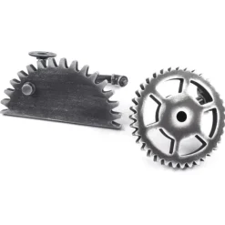 Industriel vintage væghylde - Opbevaringshylde - Enkelt Niveau - Vægmontering Med Skrue - Til Soveværelse, Stue, Badeværelse, Altan - Grå Sale