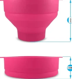 INF Popcornskål silikone foldbar Lyserød New