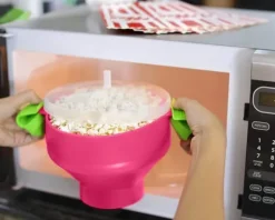 INF Popcornskål silikone foldbar Lyserød New