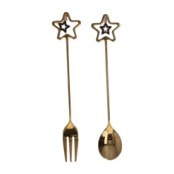 Bestik>Innovativ vedhængsske Multifunktionsrørende dessertgaffel til bryllupskøkken Hotelstjerneformet