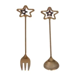 Bestik>Innovativ vedhængsske Multifunktionsrørende dessertgaffel til bryllupskøkken Hotelstjerneformet