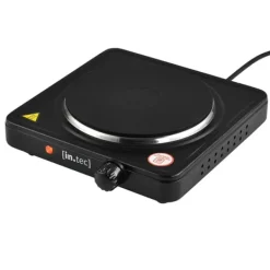 [in.tec] Varmeplade - kogeplade - (Ø)185mm - 25x27,5x7cm - 1500W - støbejern - sort Discount