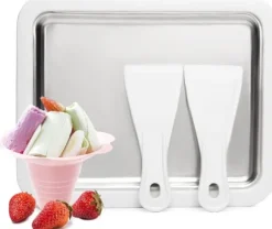 Isfremstillingsbakke, Isrullemaskine, Isrullebakke, Rolleismaschiene isbakke, Isvalsemaskine, Ismaskine, Hjemmelavet isrullebakke Online