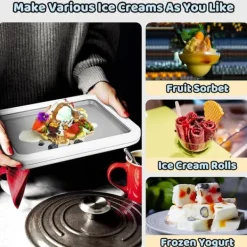 Isfremstillingsbakke, Isrullemaskine, Isrullebakke, Rolleismaschiene isbakke, Isvalsemaskine, Ismaskine, Hjemmelavet isrullebakke Online