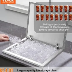 Iskiste, 71,1x40,6x43,2 cm, rustfrit stål, udendørs køkkenopbevaring Clearance