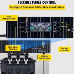 Ismaskine Hvid 2200 W, 2 x 6 L bordmodel, 220 V. Effektiv ismaskine i rustfrit stål med æggebakke. Perfekt til hjemmelavet is! Discount