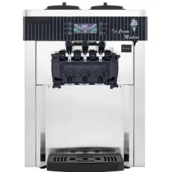 Ismaskine Hvid 2200 W, 2 x 6 L bordmodel, 220 V. Effektiv ismaskine i rustfrit stål med æggebakke. Perfekt til hjemmelavet is! Discount