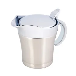 Isoleret sovsekande i rustfrit stål - dobbeltvægget, termisk, 450 ml (lille)